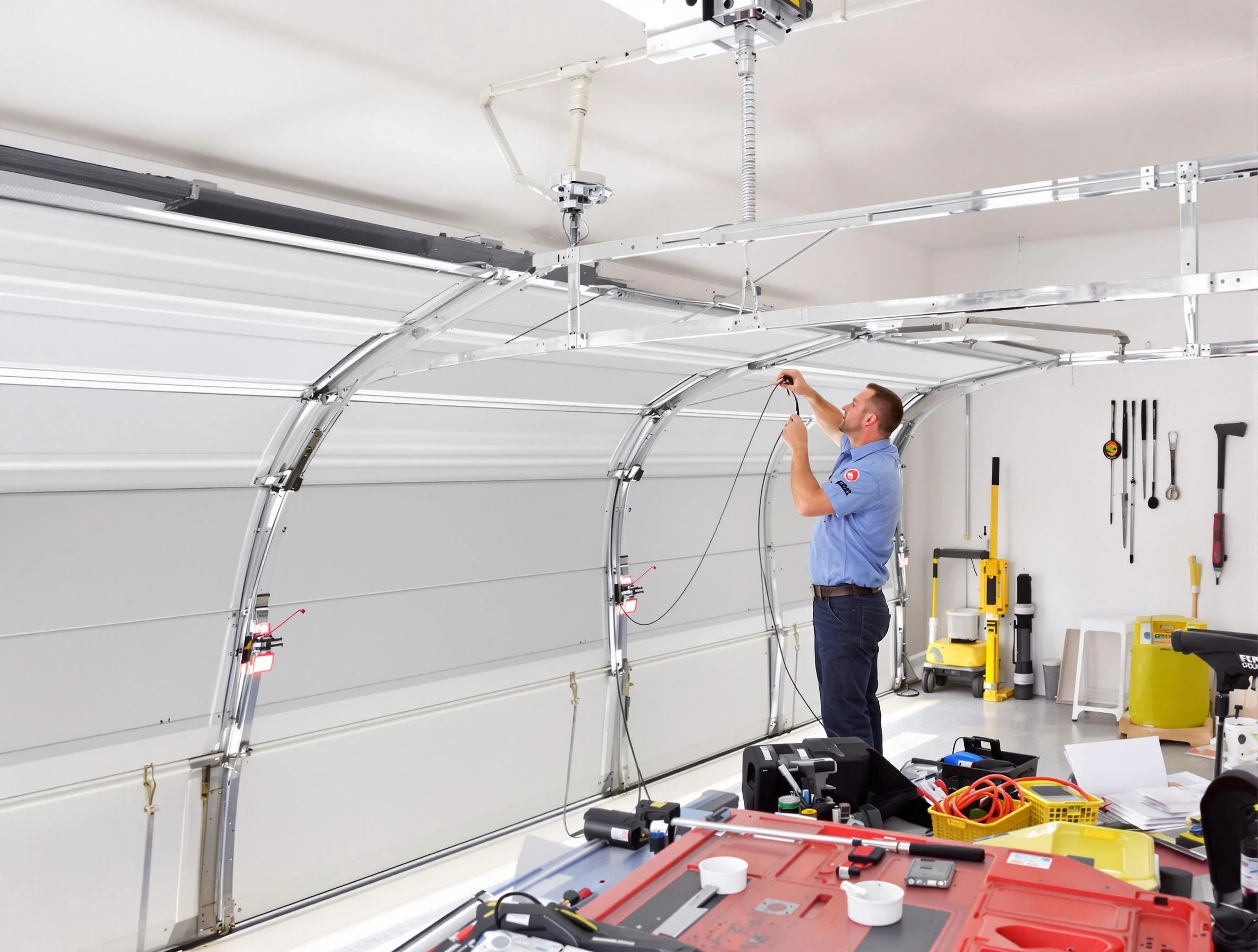 Garage door cable repair service by Highland Park Garage Door Repair in Highland Park